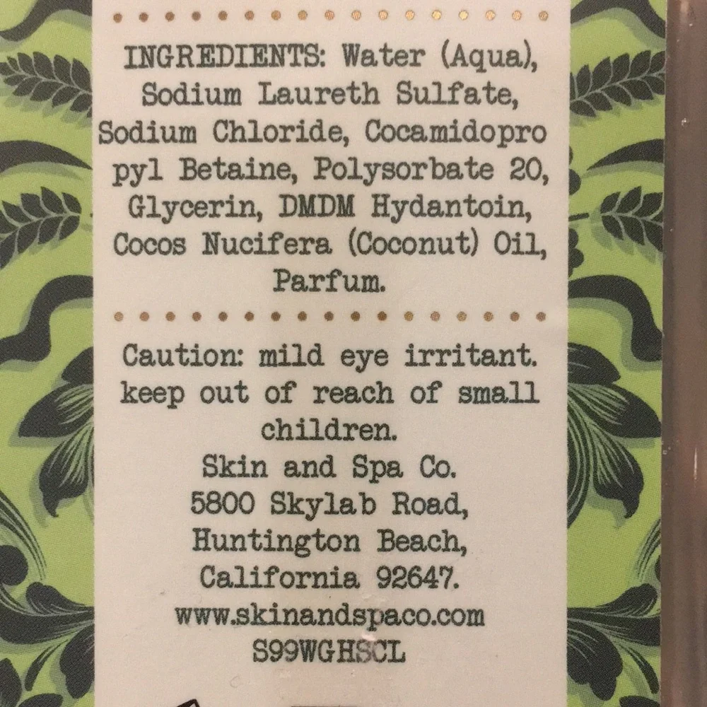 WildGreenCoconut Lime Scented Soothing Hand Soap with Coconut Oil large 17oz NWT - Picture 9 of 14